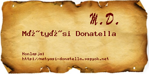 Mátyási Donatella névjegykártya